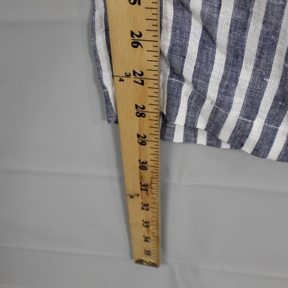 CP Shades Pants Womens XS Linen Striped White Blue Quiet Luxury Old Money Retro - Picture 7 of 11